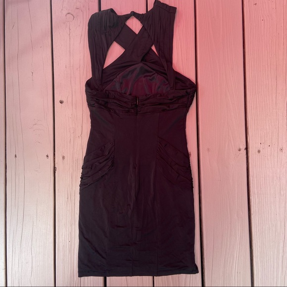 Bebe Short Halter Cocktail Dress - Picture 4 of 7